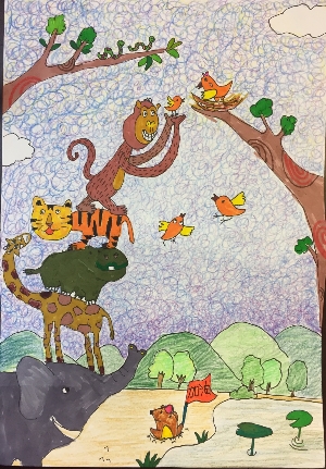 2017「助人為快樂之本」兒童保護手冊封面徵選繪畫比賽-得獎作品